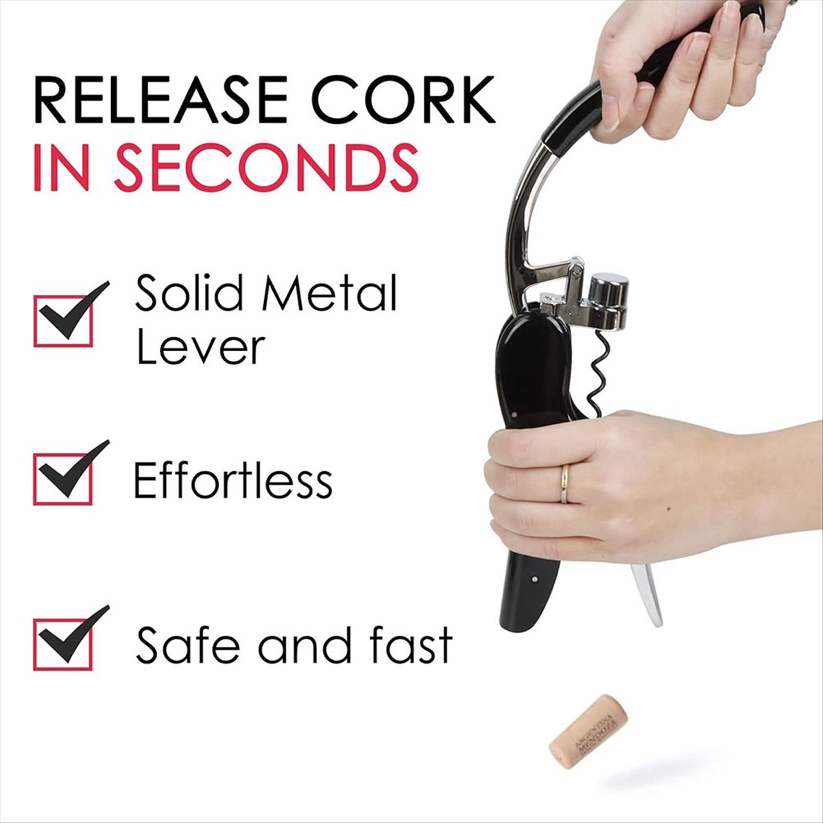 Cork Screw Lever - Apribottiglie per vino in acciaio inossidabile