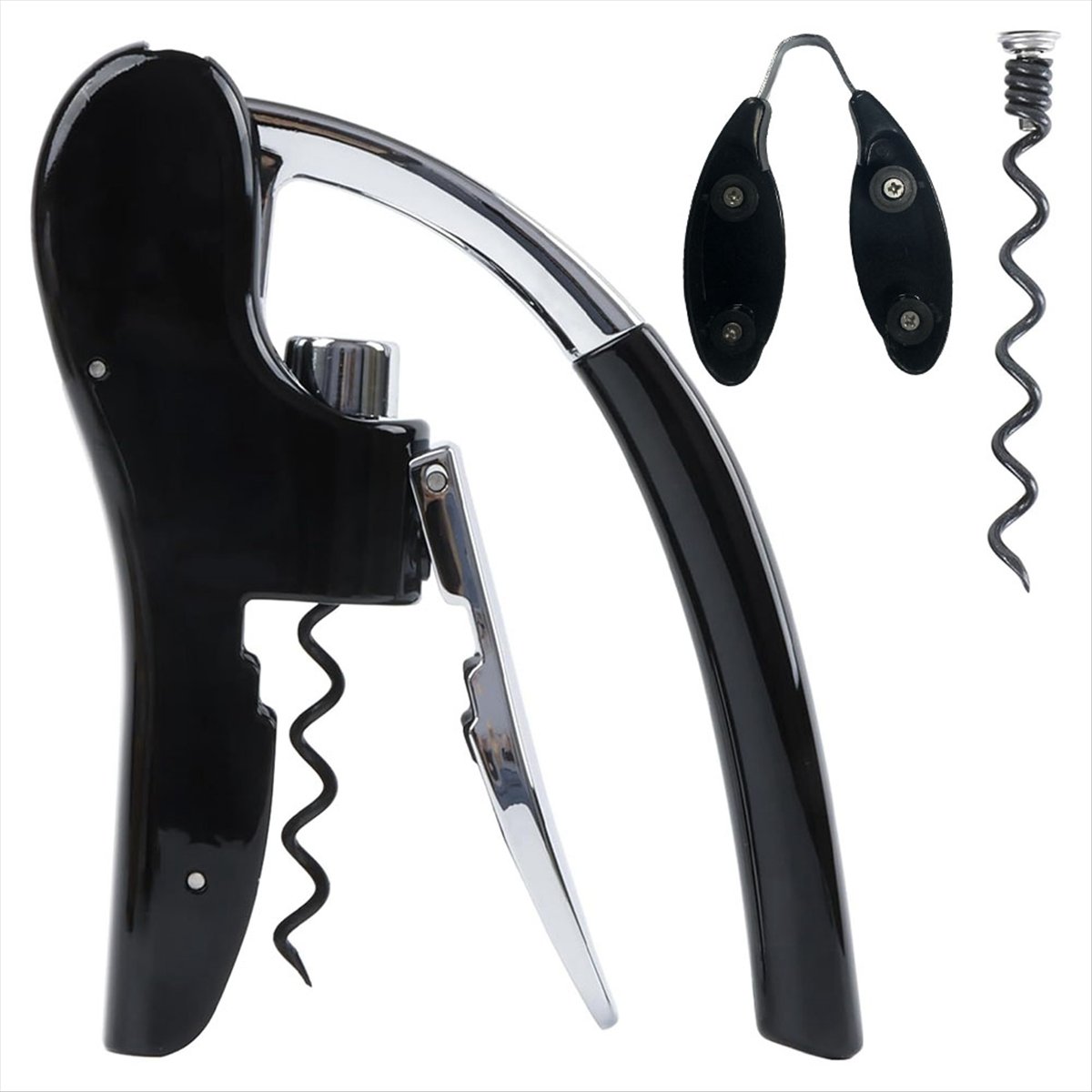 Apribottiglie per vino in acci - Cork Screw Lever recensione e prezzo