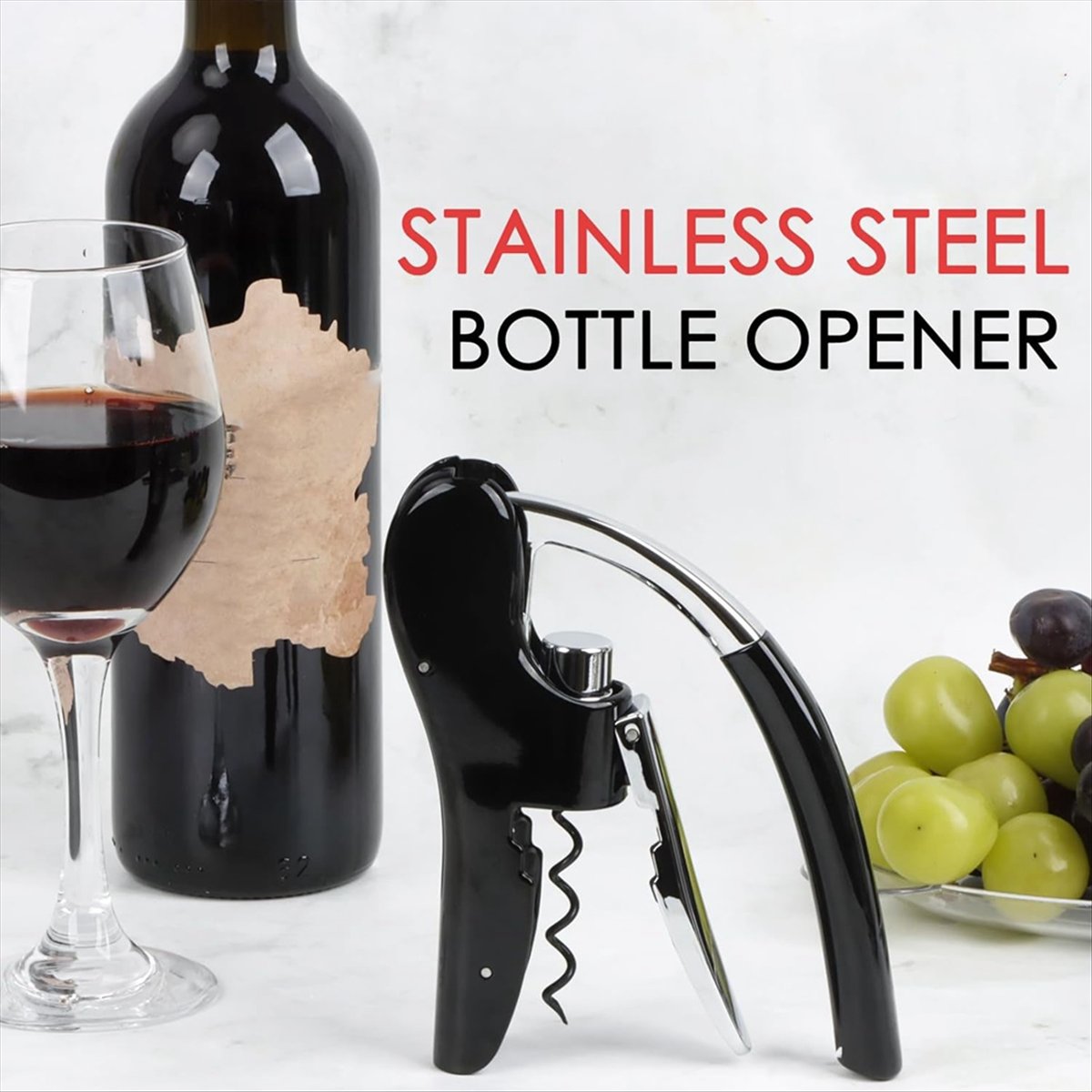 Apribottiglie per vino in acci - Cork Screw Lever recensione e prezzo
